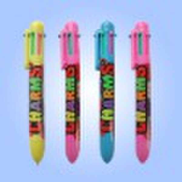 six multi-color ball pen