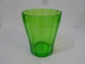 ACRYLIC MUG IN VERTICAL VEINS WITH SOLID COLOR