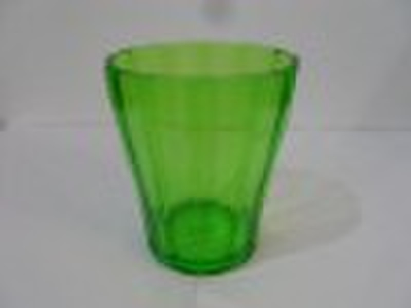 ACRYLIC MUG IN VERTICAL VEINS WITH SOLID COLOR