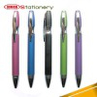 Big Shining Curved Middle Ring Twist Metal Pen