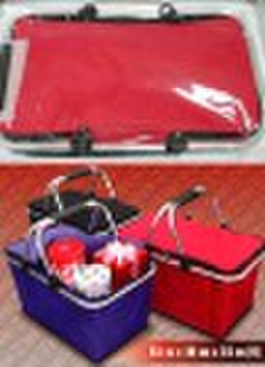 BASKET WITH FOLDABLE ALUMINIUM HANDLES