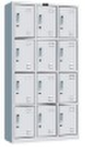 Twelve door metal locker