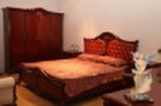 milan wooden bed