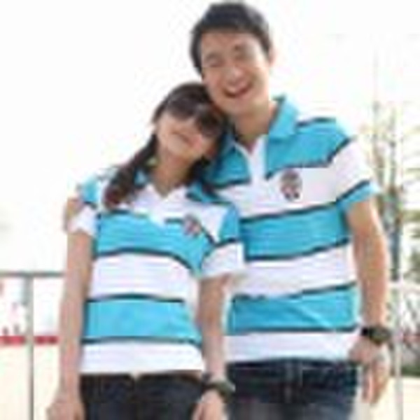 O neck 100%cotton heart-shaped pattern short sleev