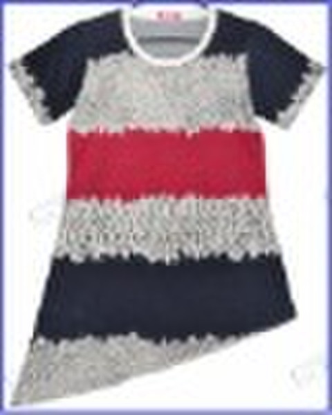 100%cotton England style o-neck short sleeve coupl