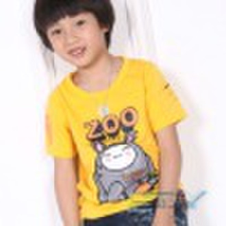 yellow color short-sleeved Child wear