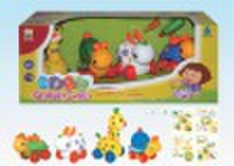 Assembly cartoon animal play set