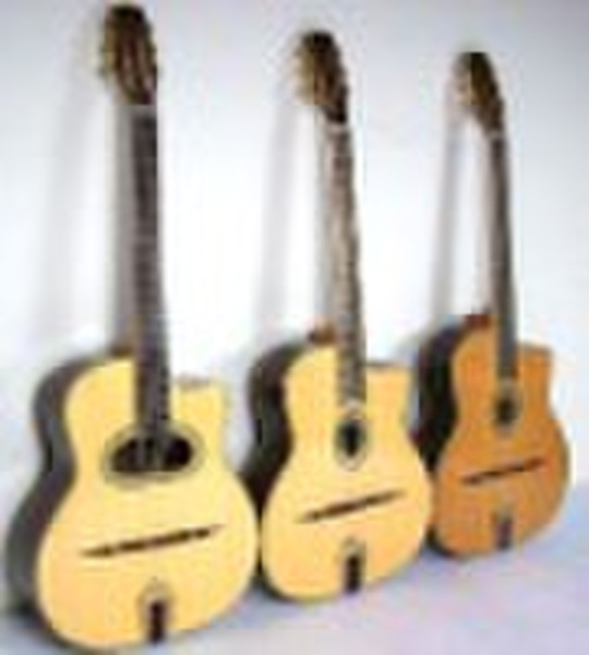 Aiersi Acoustic Gypsy Gitarre / D-Loch / Oval-Loch