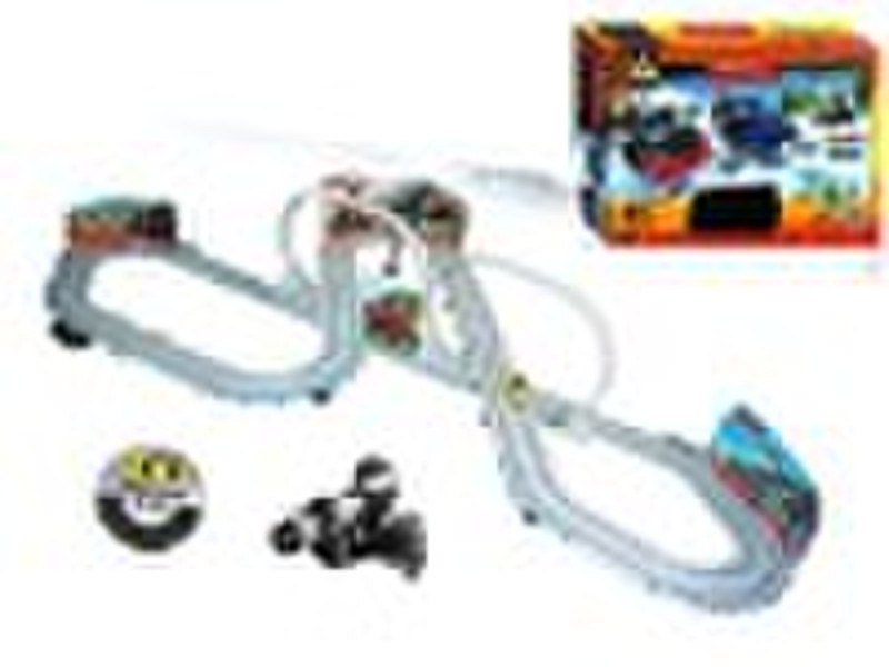 Hand-generator racing car track