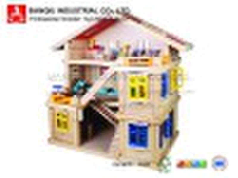 Holzspielzeug 3 Stockwerke Doll House