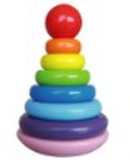 wooden toys,A Set Of Colourful Towers,TX-8065,tong