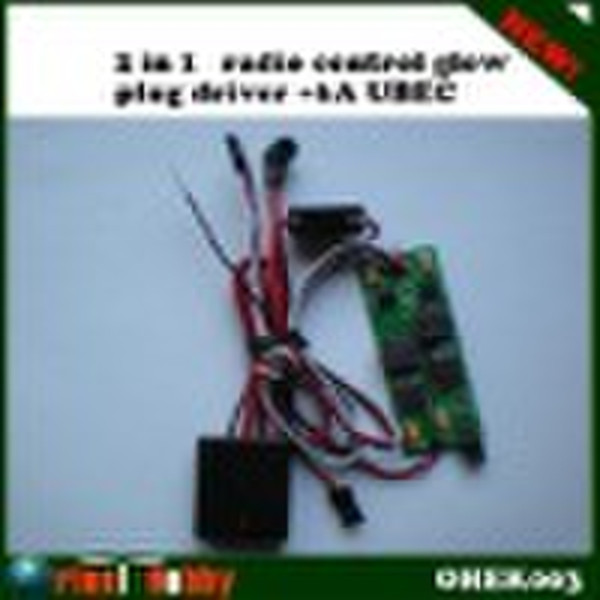 2 in 1   radio control glow plug driver +6A UBEC