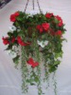 Artificial Flowers with Hanging Basket