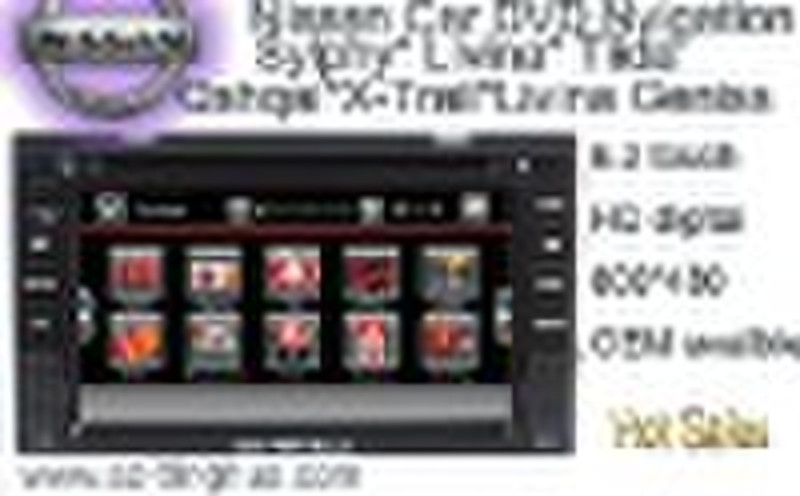 6.2 inch touch screen Car DVD for Nissan