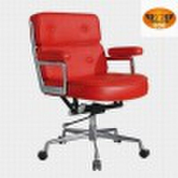 High back chrome armrest swivel modern chair