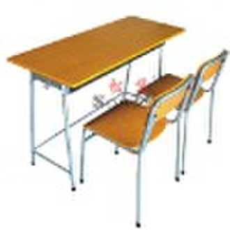 Detchable Double Student Desk & Chair,School F