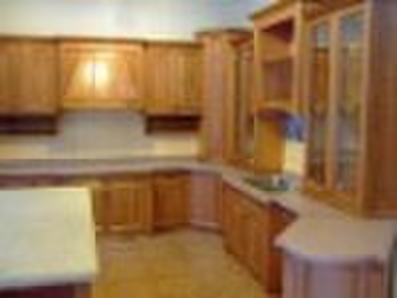 Американский стиль древесины кухонный шкаф