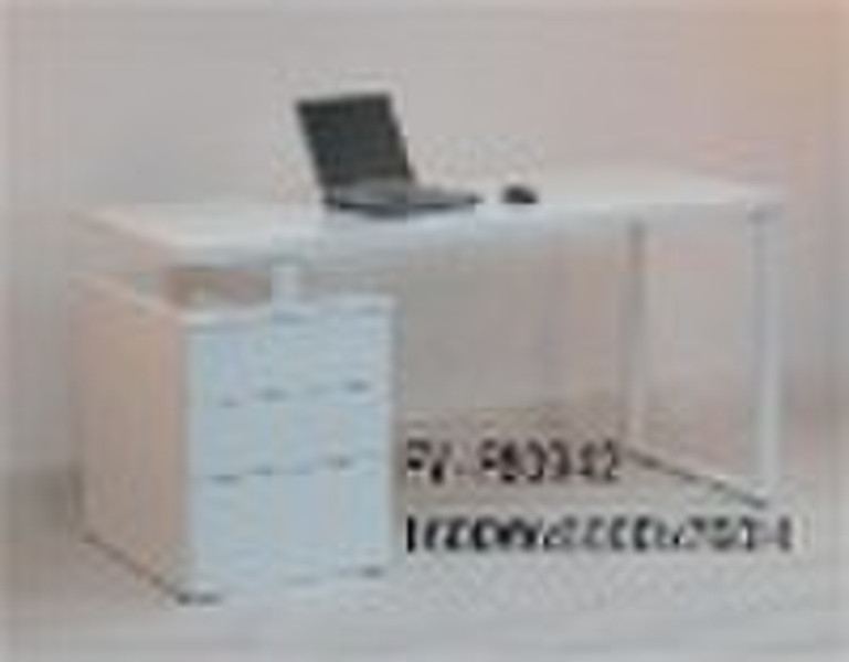 computer table with MDF high glossy PU painting