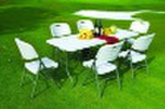 plastice folding table and chairs