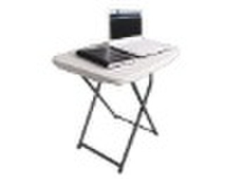 White Adjustable Folding Plastic Table