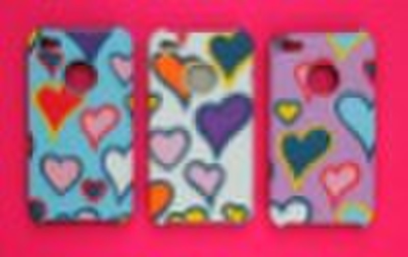 leather mobile phone case for iPhone4G(Heart)