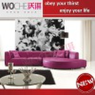 2011 latest  genuine leather sofa(WQ6808)