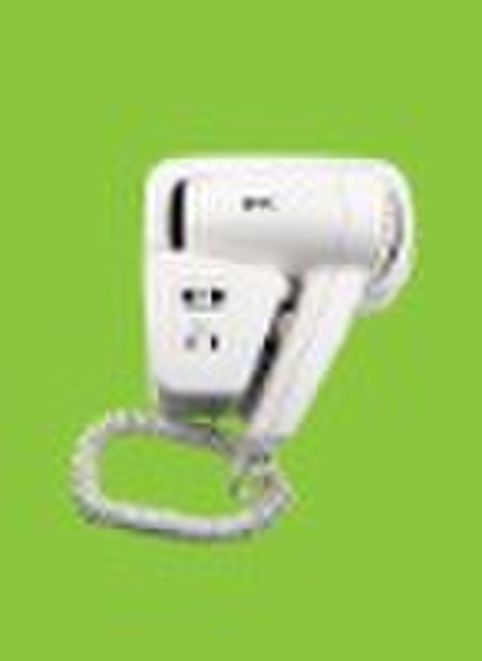 Wall mounted hotel hair dryer