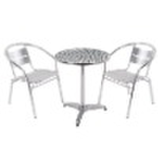 Aluminum table with chairs