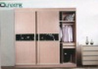 With glass Sliding Door bedroom wardrobe