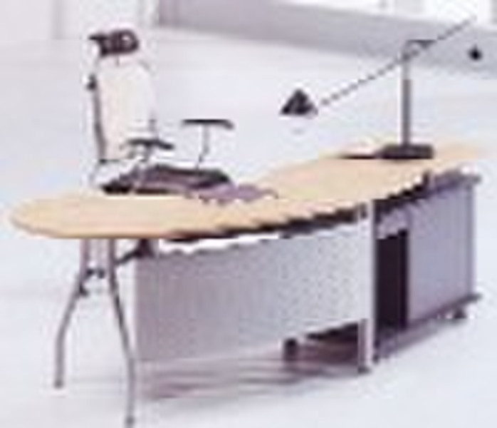 steel office desk with return and pedestal