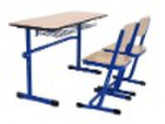 Adjustable Double  School Desk and chairs