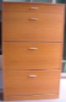 modern 3+1 wood shoe cabinet