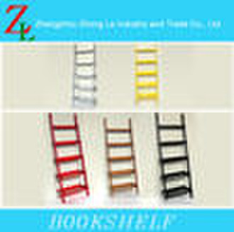 High glossy MDF ladder book shelf  HS11