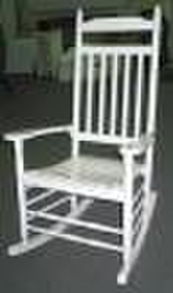 Solid Wood Rocker Chair with white color