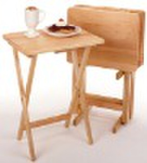 rubber wood TV table  set