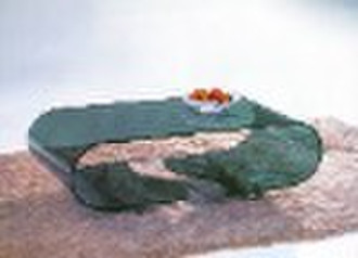 Modern Glass and Metal Coffee Table