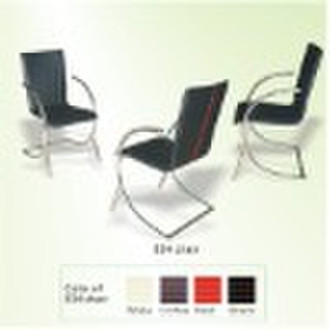 Modern Metal and Leather Chair