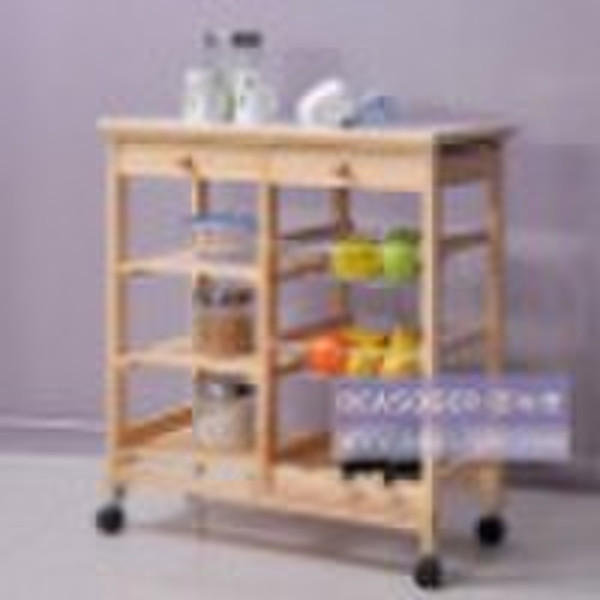 wooden kitchen trolley