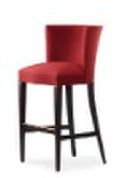 Barstool(Malaysia rubber wood upholstery fabric hi