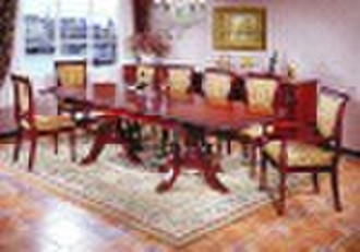 double pedestals dining table sets