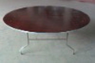 72"round plywood folding table with lacquer