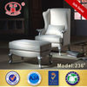 leather  sofa with stool