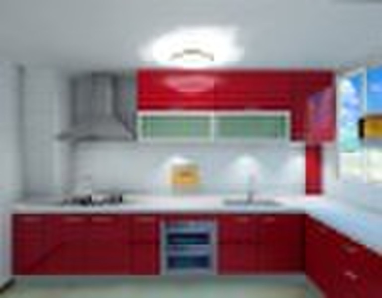 PVC High glossy kitchen cabinet