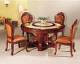 Antique Solid wood with marble top Dining table an