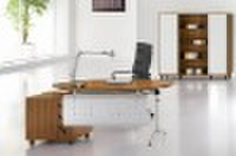 office desk with fixed pedestal