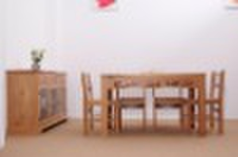 solid oak dinning table set