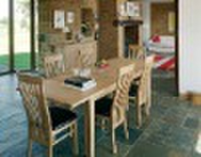 solid oak dinning table set