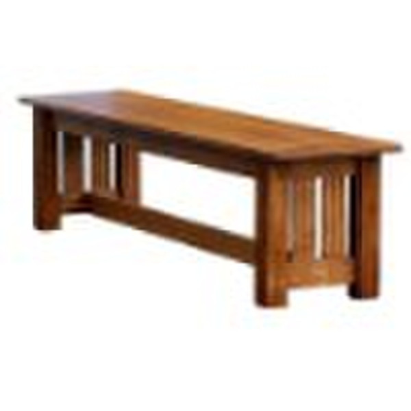 solid oak bench