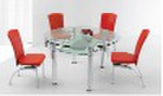 Round Extendsion Dining Table with chairs