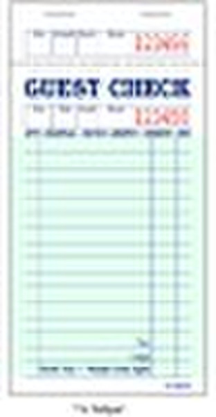 Guest check ,Restaurant docket book,waiter docket
